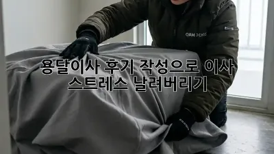용달이사 후기 작성으로 이사 스트레스 날려버리기!